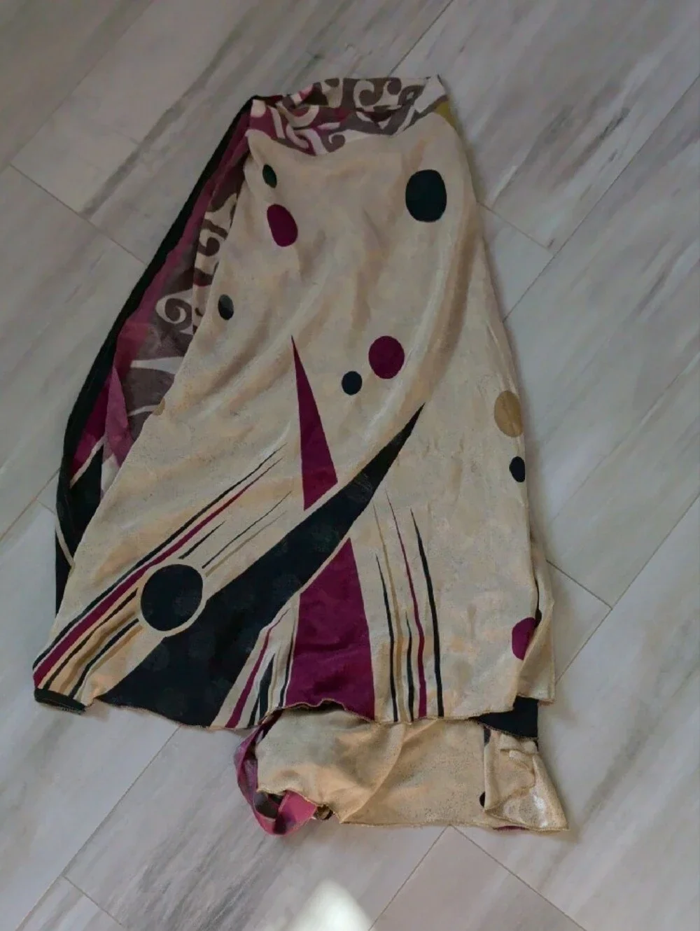 Women’s Reversible Silk True Wrap Made In India Midi Skirt Recycled Sari